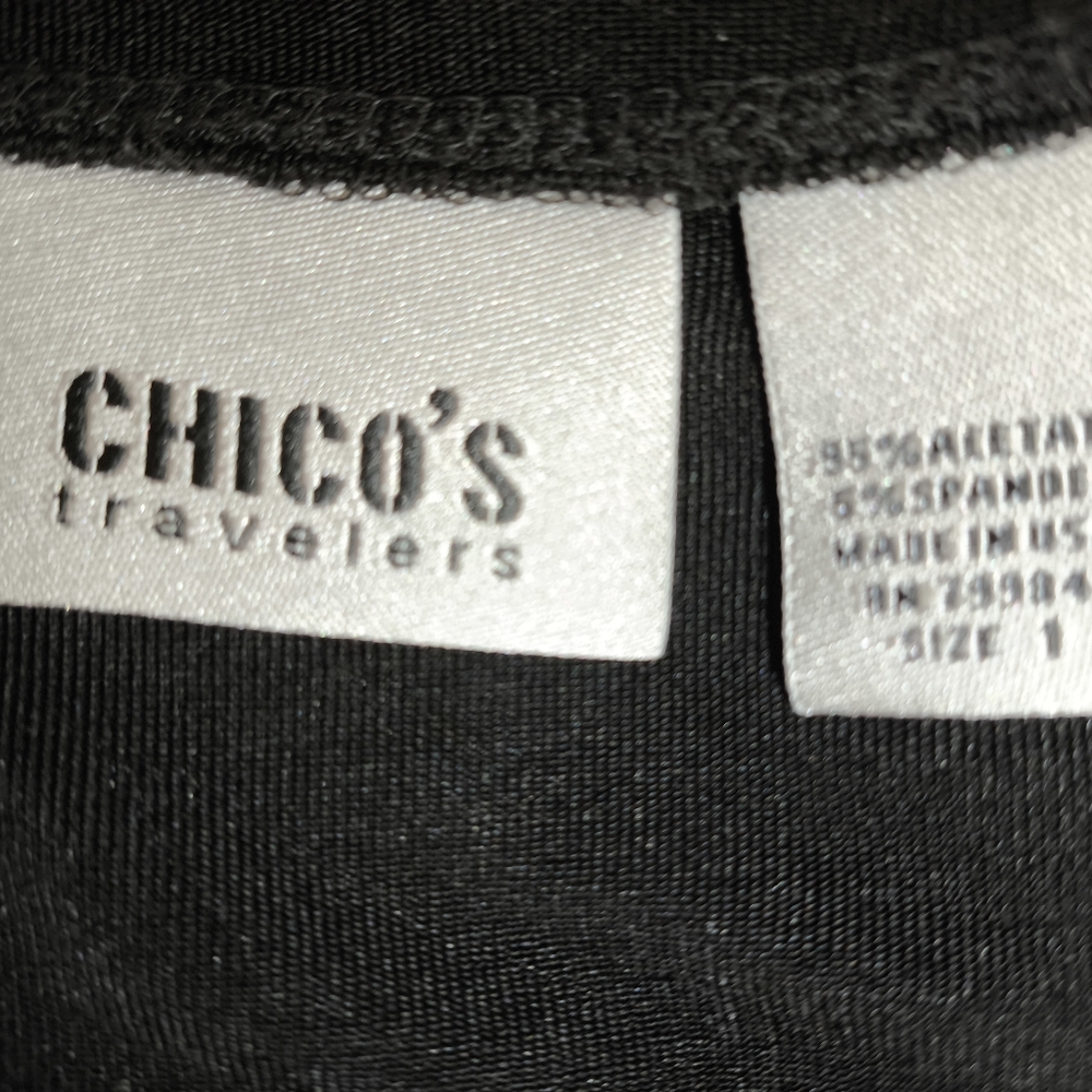 Chico's Long Black Sleeveless Dress 1 - Picture 5 of 7